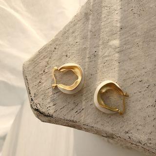 925 Sterling Silver Earring E196 - Earring - Gold - One Size