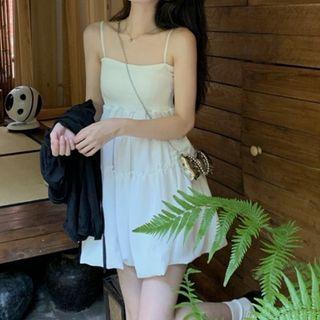 Plain Overall Dress Dress - One Size