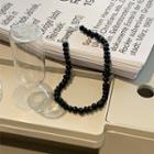 Bead Linked Necklace Black - One Size