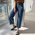 Pocket-trim Straight-cut Jeans