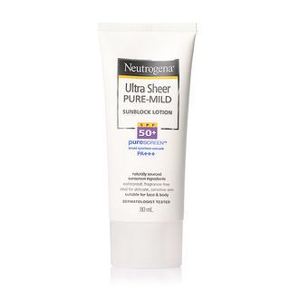 Neutrogena - Ultra Sheer Pure-mild Sunblock Lotion Spf 50+ 80ml
