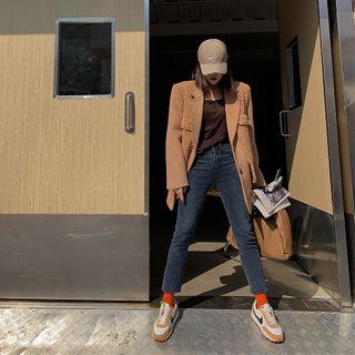 Fleece Panel Blazer
