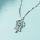 Rhinestone Dreamcatcher Necklace Necklace - Dreamcatcher - Silver - One Size