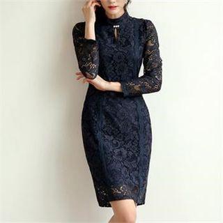 Tall Size Laced Sheath Dress