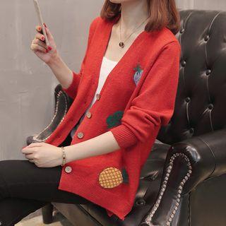 Fruit Print Cardigan