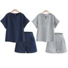 Set: Cuffed Plain Top + Shorts