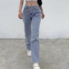 Asymmetric Waist Jeans