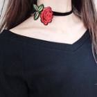 Floral Embroidery Choker