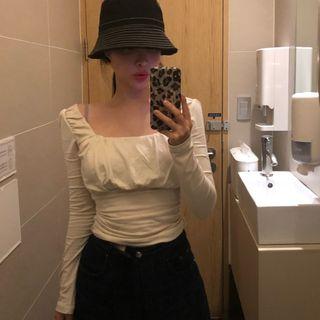 Long-sleeve Plain Top As Shown In Figure - One Size