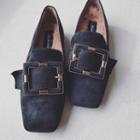 Square Buckled Loafers