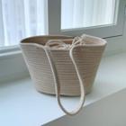 Plain Bucket Tote Bag With Pouch