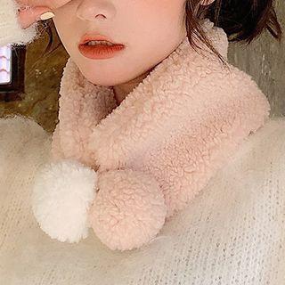 Pom Pom Fleece Scarf