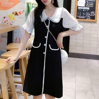 Peter Pan Collar Ruffle Dress