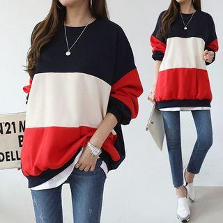 Contrast-trim Brushed-fleece Lined Pullover