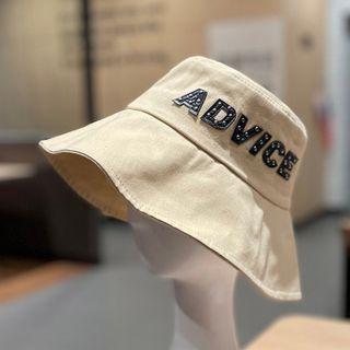 Lettering Embellished Bucket Hat