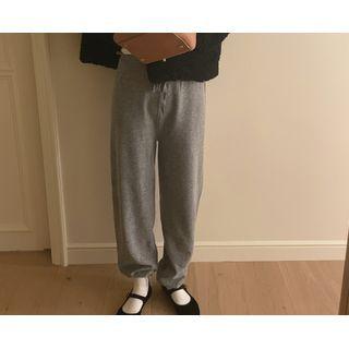 Drawcord-hem Knit Jogger Pants