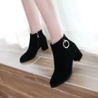 Hoop-accent Ankle Boots