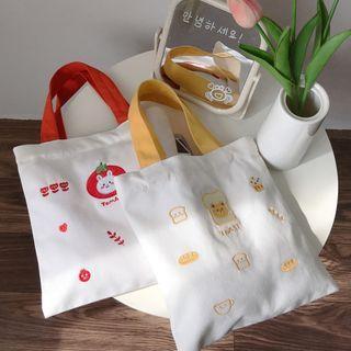 Animal Embroidered Tote Bag