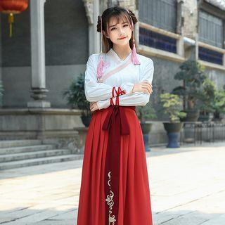 Embroidered Hanfu Top / Maxi Skirt / Jacket / Set