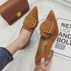 Velvet Chunky-heel Loafers