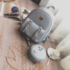 Set Of 2: Flower Applique Faux Leather Backpack + Crossbody Bag