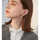 Cut-out Hoop Drop Earring 1 Pair - Gold - One Size