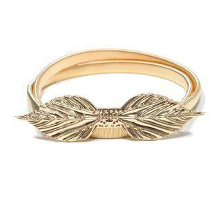 Leaf Metal Slim Belt Gold - One Size