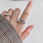 925 Sterling Silver Polished Ring Platinum- One Size