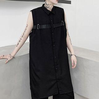 Belted Sleeveless Shirt