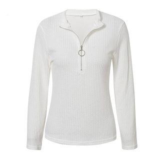 Long-sleeve Half-zip Knitted Top