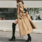 Double-breasted Maxi Trench Coat Beige - One Size