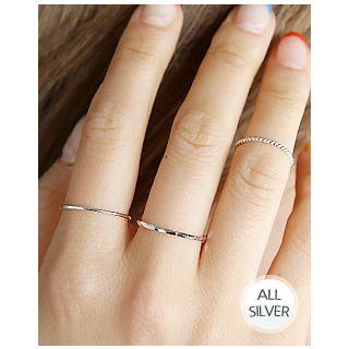 Set Of 3: Silver Ring