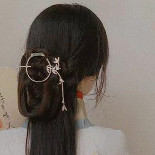 Alloy Bamboo Hair Stick Sliver - One Size