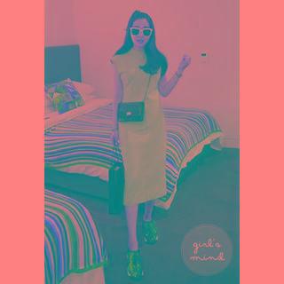 Cap-sleeve Cotton Dress