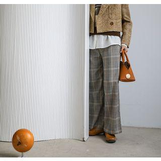 High Waist Houndstooth Pants