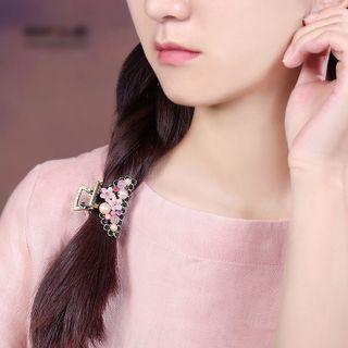 Flower Rhinestone Hair Claw Pink - One Size
