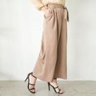 Wide-leg Dress Pants With Sash