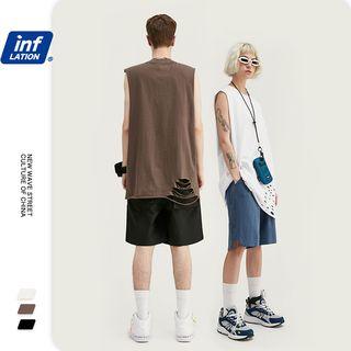 Unisex Loose-fit Cutout Tank Top