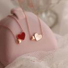 925 Sterling Silver / Shell Heart Pendant Necklace