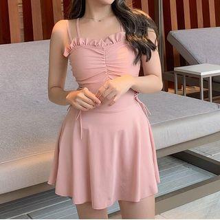 Strappy Ruffle Swimdress