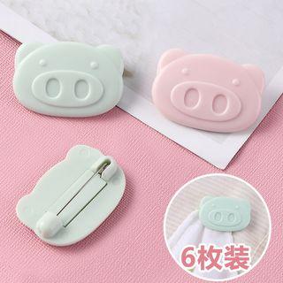 Plastic Pig Brooch