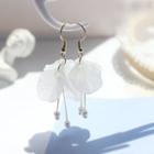 Faux Pearl Resin Scallop Hook Earring 1 Pair - White - One Size