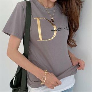 L Me Letter Cotton T-shirt