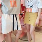 Buttoned A-line Skirt / Shorts