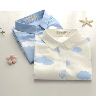 Long-sleeve Cloud Print Shirt