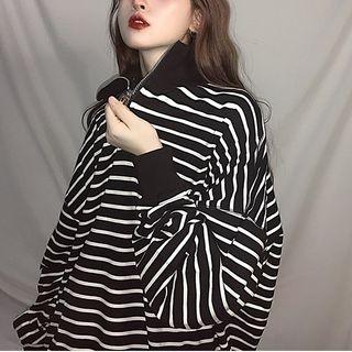 Striped Loose-fit Pullover As Figure - One Size