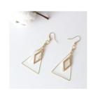 Alloy Shell Rhombus Triangle Dangle Earring 1 Pair - Gold - One Size