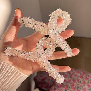 Flower Rhinestone Resin Hair Clamp / Set