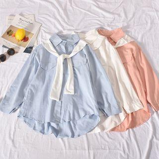 Long-sleeve Shirt With Shawl