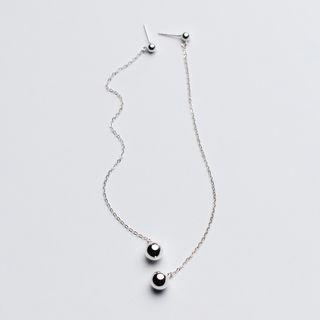 Bead Sterling Silver Drop Earring